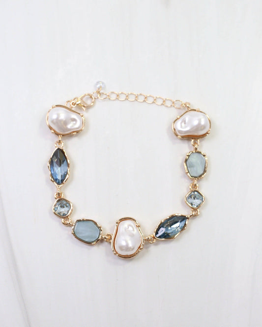 Aleia Pearl and Stone Bracelet Blue: Default