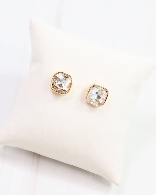 Fontaine Crystal Stud Gold: Default