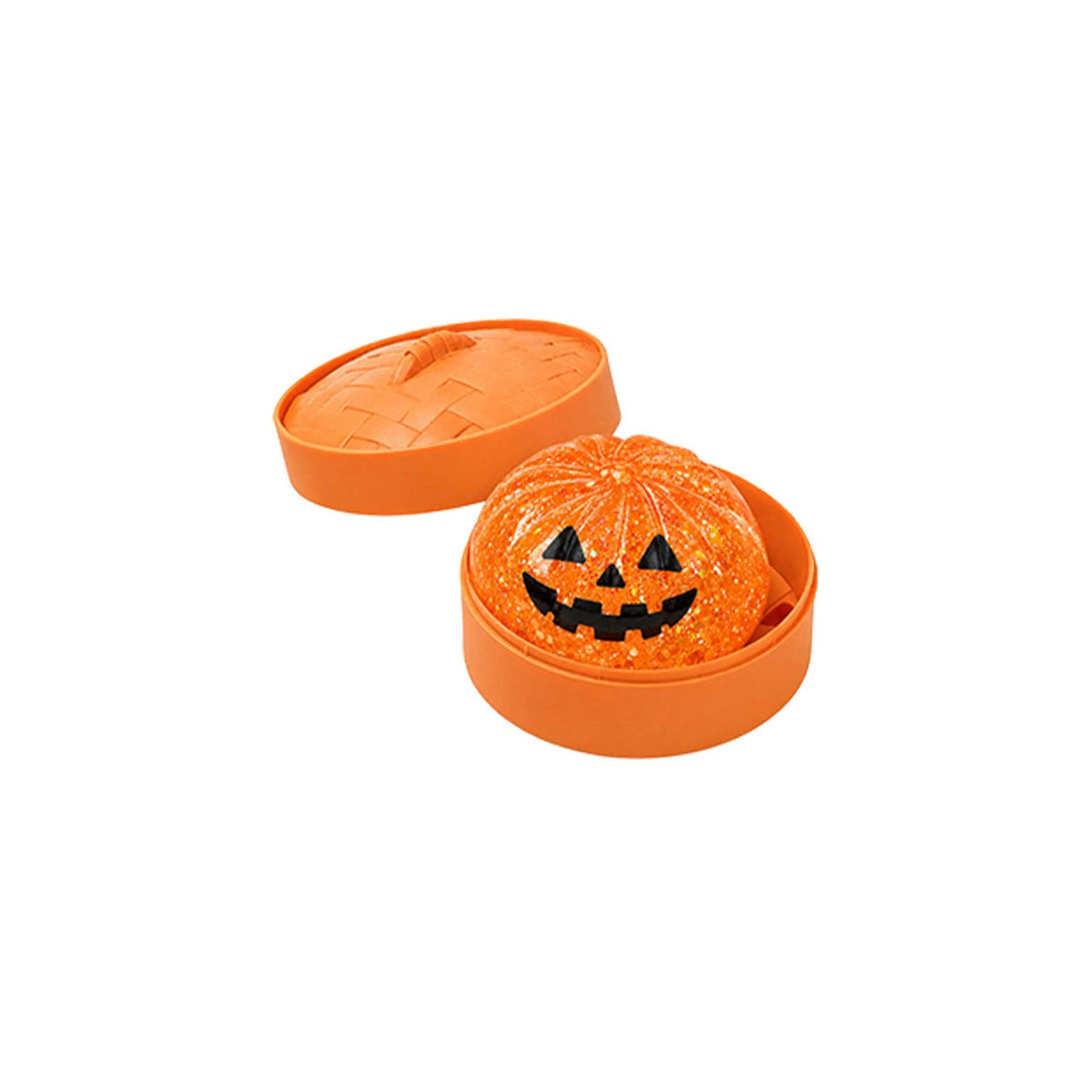 Halloween Steamed Bun with Steamer Basket Squishy Toy: White
