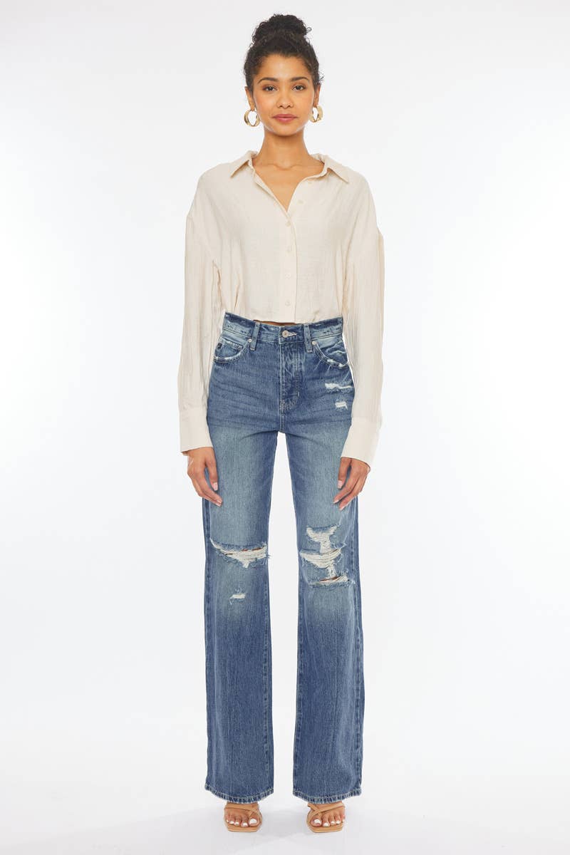 KanCan Ultra High Rise 90’s Wide Leg Flare