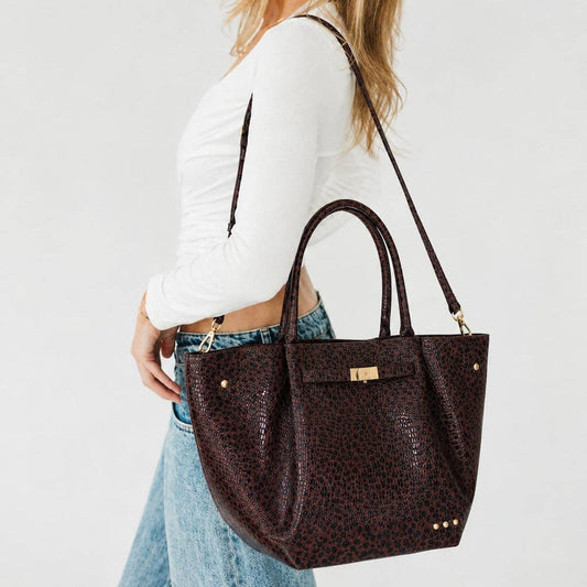 Teagan Tote Bag: Leopard