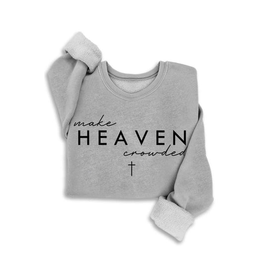 MAKE HEAVEN MINERAL SWEATSHIRTS: MINERAL HEATHER GREY / S-M-L-XL(1-2-2-1)