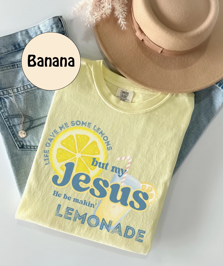 Comfort Colors Life Gave Me Some Lemons Christian Shirt: Banana-Comfort Color T-Shirt
