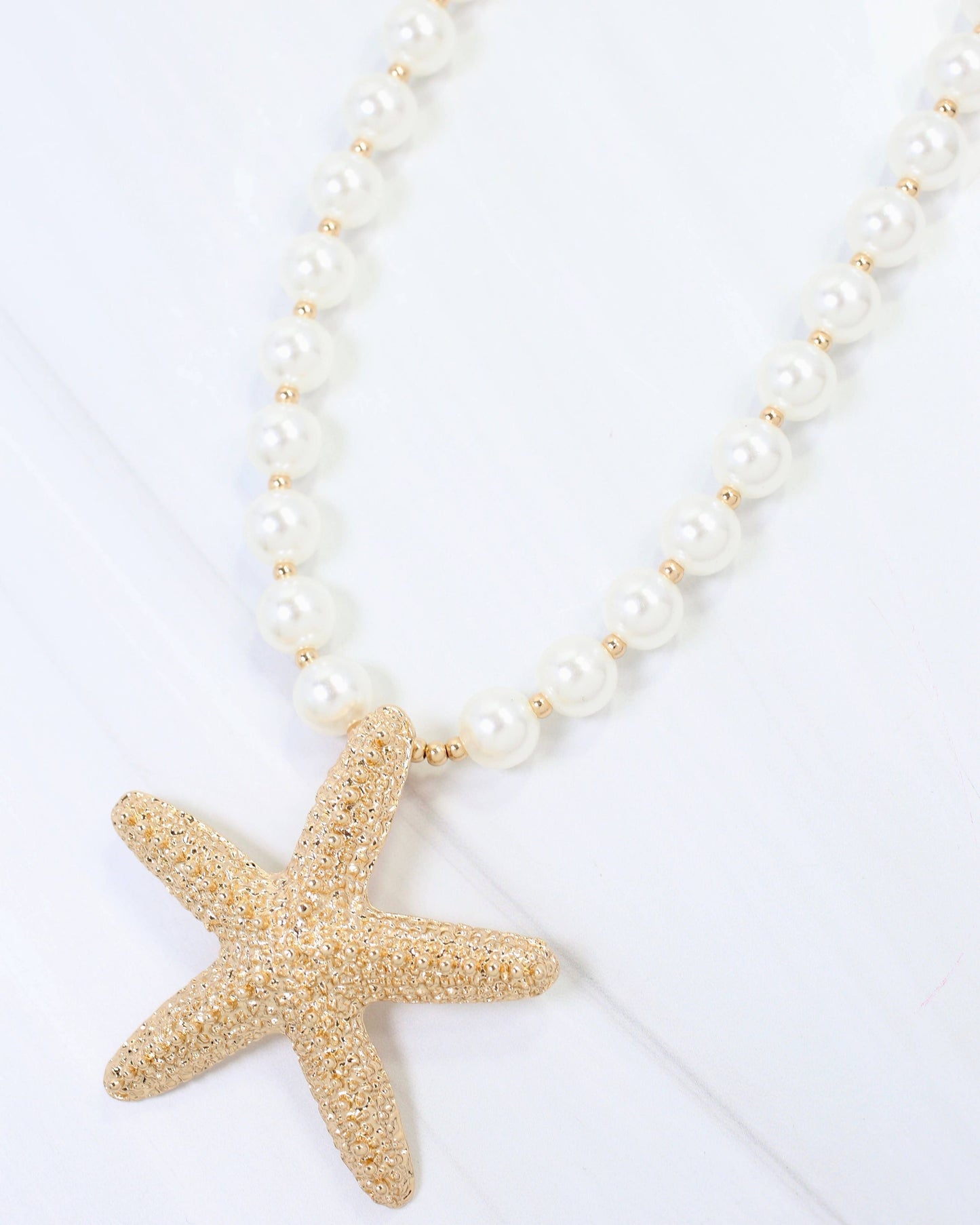 Grand Rapids Starfish Pendant Necklace Pearl: Default
