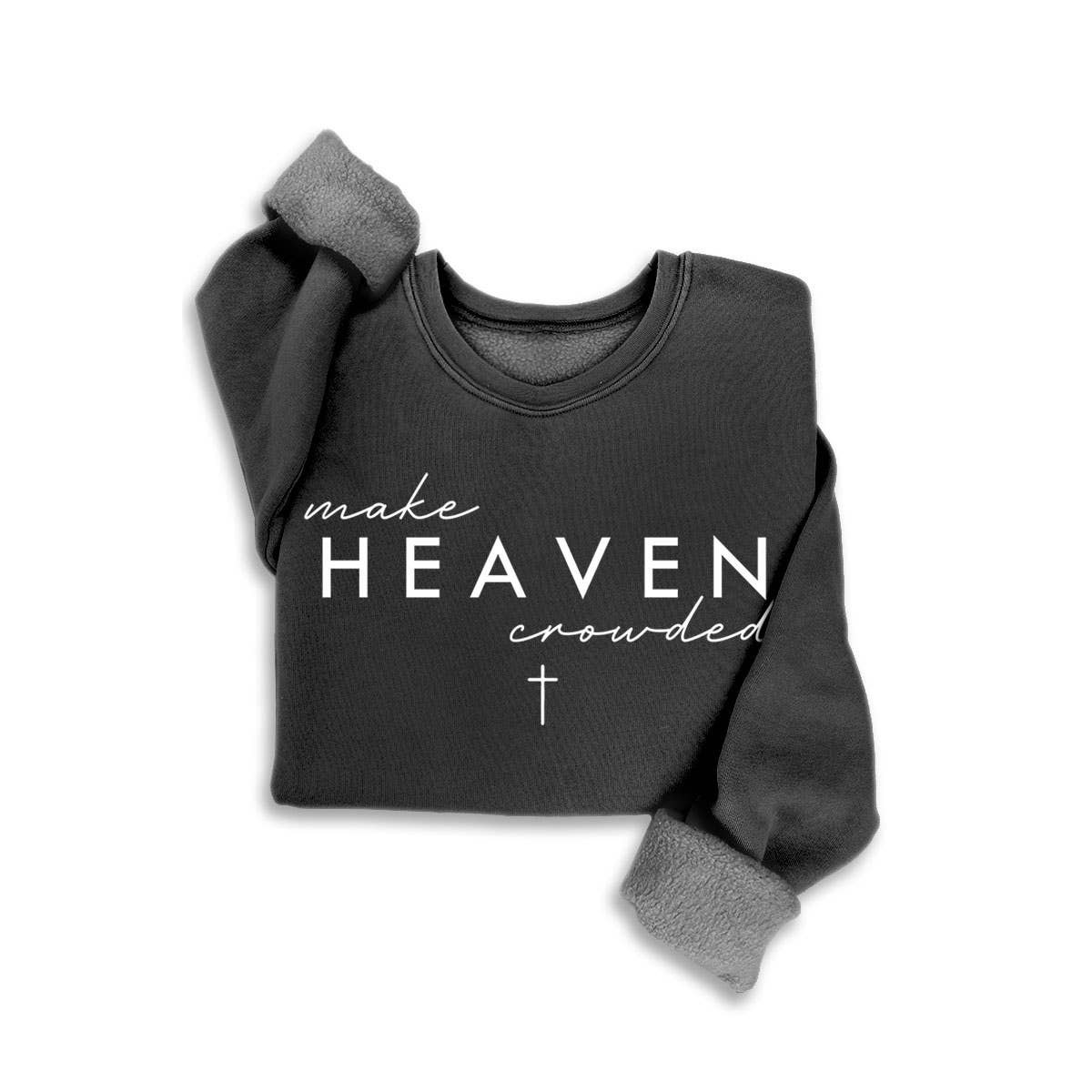 MAKE HEAVEN MINERAL SWEATSHIRTS: MINERAL HEATHER GREY / S-M-L-XL(1-2-2-1)