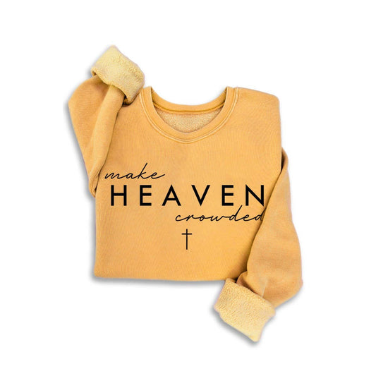 MAKE HEAVEN MINERAL SWEATSHIRTS: Mineral Mustard / S-M-L-XL(1-2-2-1)
