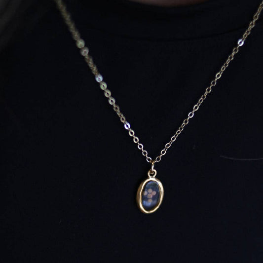Oval Mustard Seed Necklace