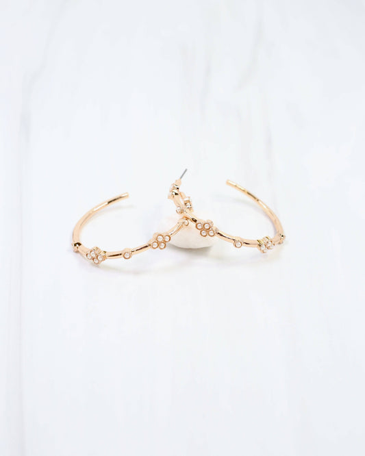 Stillwater Pearl Hoop Earring Gold: Default