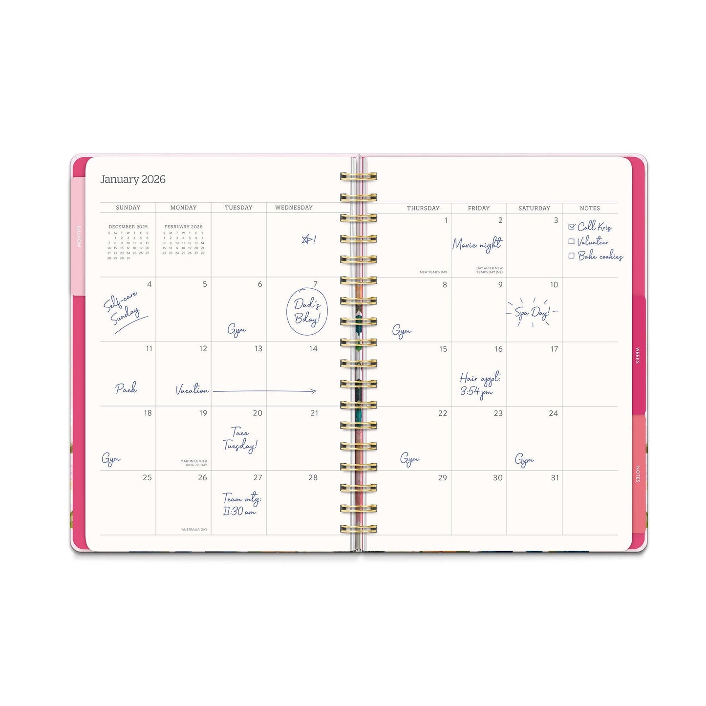 2026 Bella Flora Tri-Tab Planner