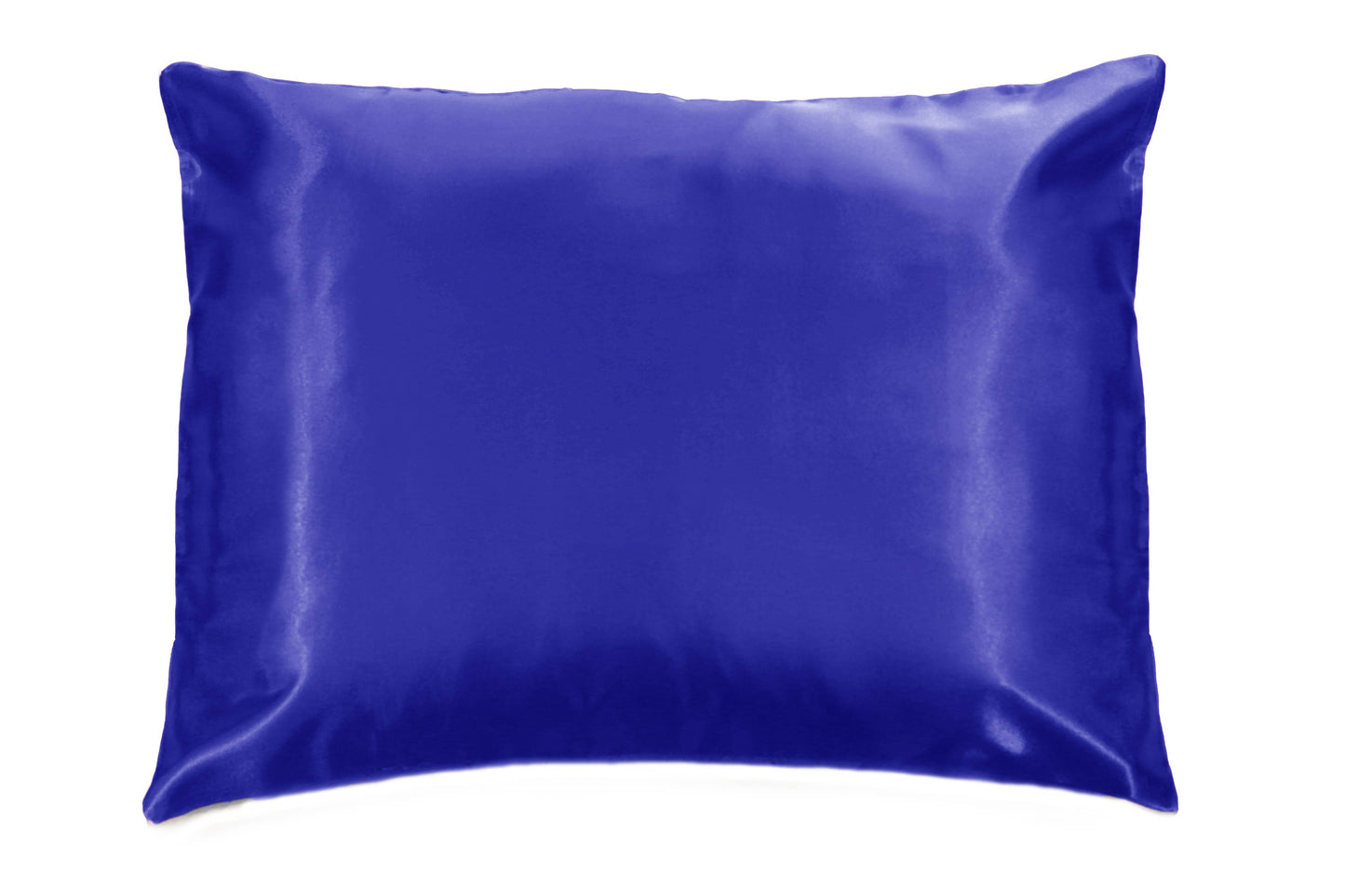 Pink Opalescent Gift Box with Bow - QN/STD Satin Pillowcase : Blue floral