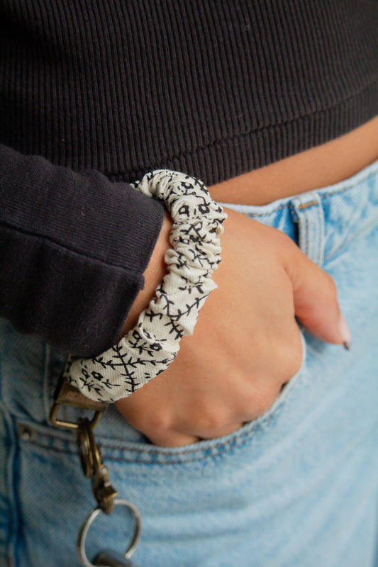 Ebony and Ivory Keychain