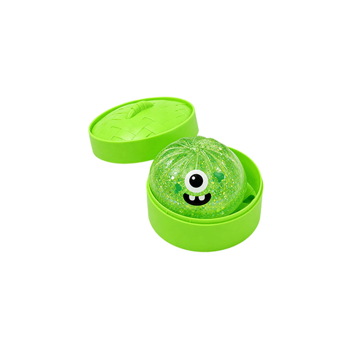 Halloween Steamed Bun with Steamer Basket Squishy Toy: White