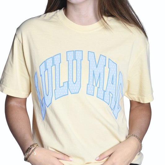 LM-PD-1001 Polka Dot Adult Butter Comfort Colors Tee: Butter