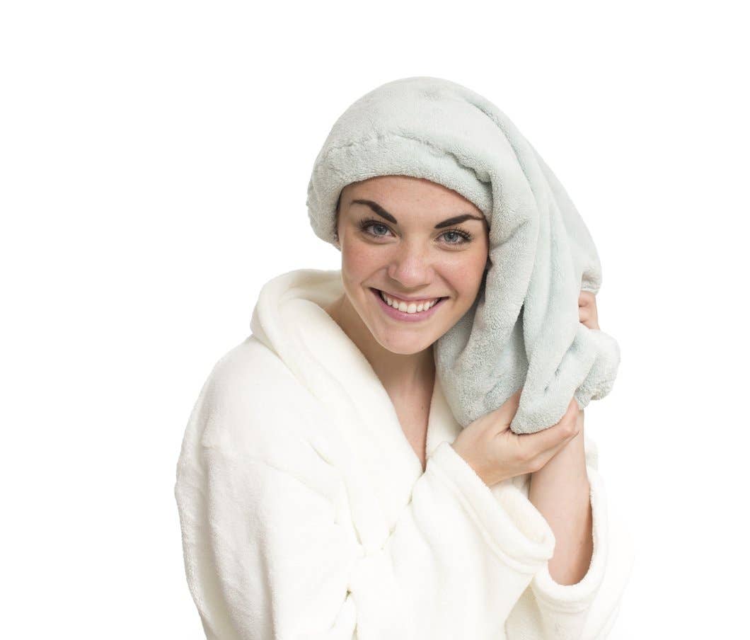 Microfiber Hair Towel - Luxurious Quick Dry: Silver