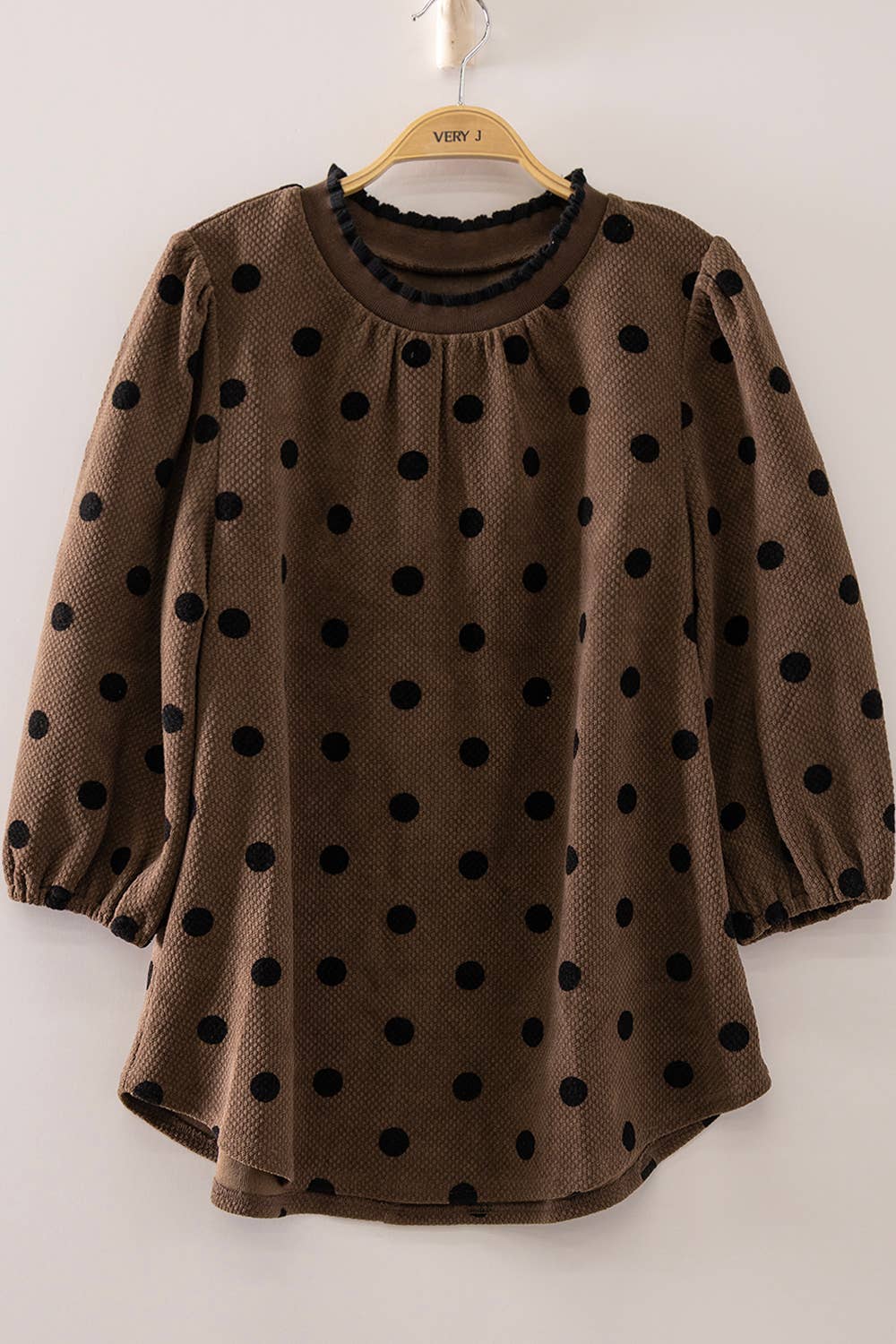 🤎 The Coffee & Confidence Polka Dot Blouse 🤎