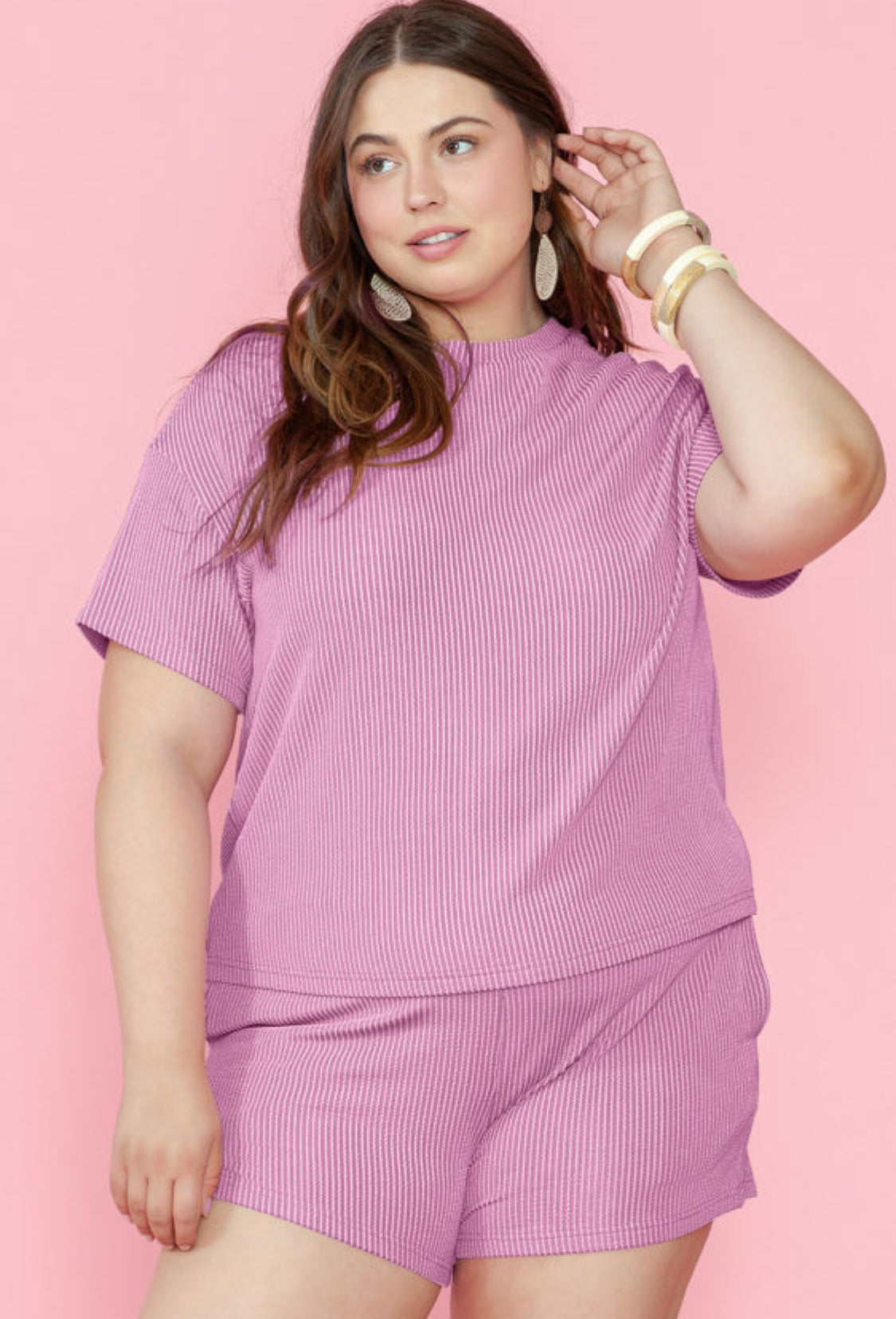 Plus Size Ribbed Plus Size Set