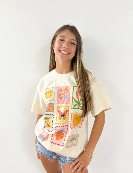 Good Vibes Stamps Graphic Tee