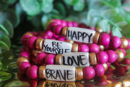 Pink and Gold Audra Style Bracelets