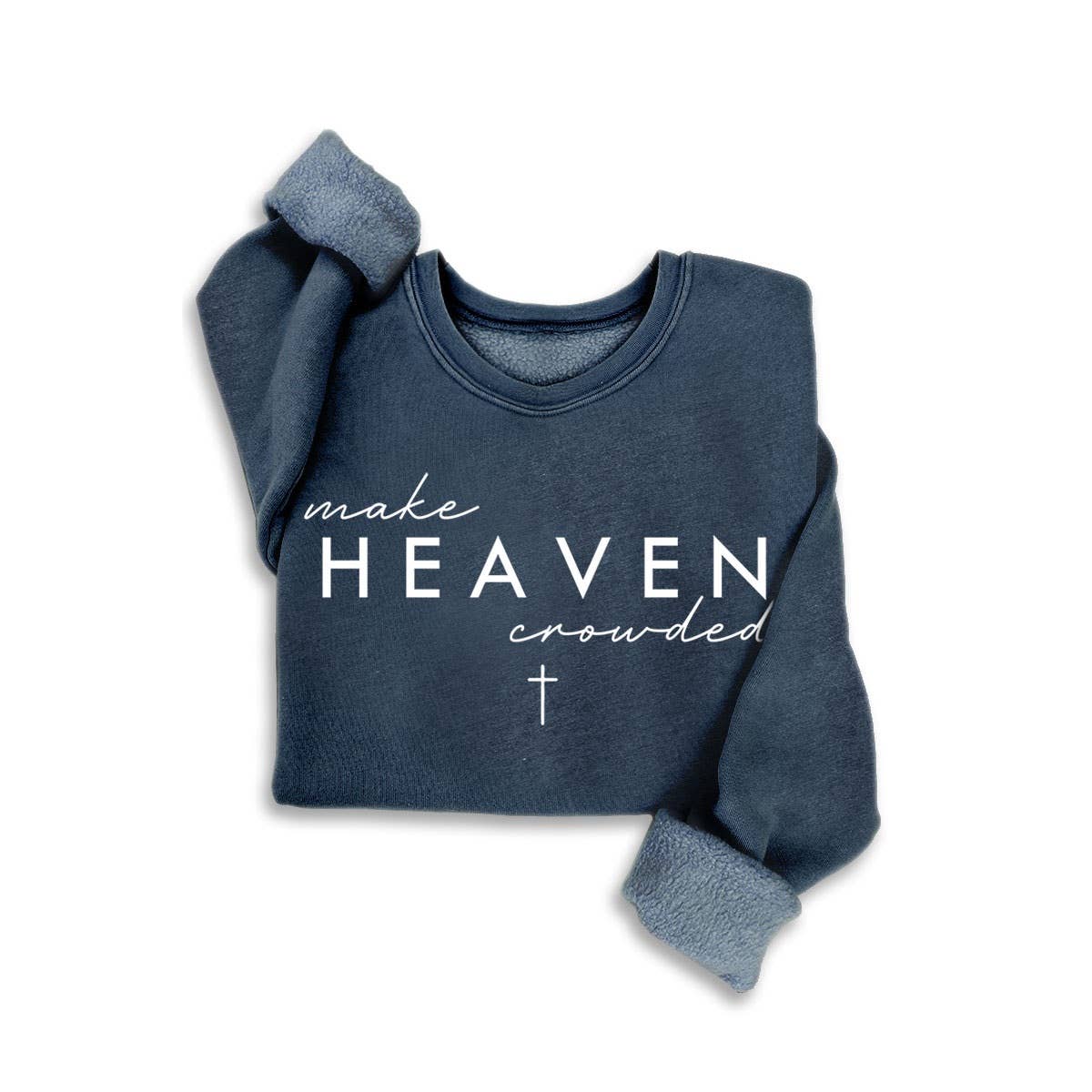 MAKE HEAVEN MINERAL SWEATSHIRTS: MINERAL HEATHER GREY / S-M-L-XL(1-2-2-1)