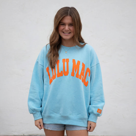 LM-SW-1007 Blue/Orange Puff: Blue/Orange