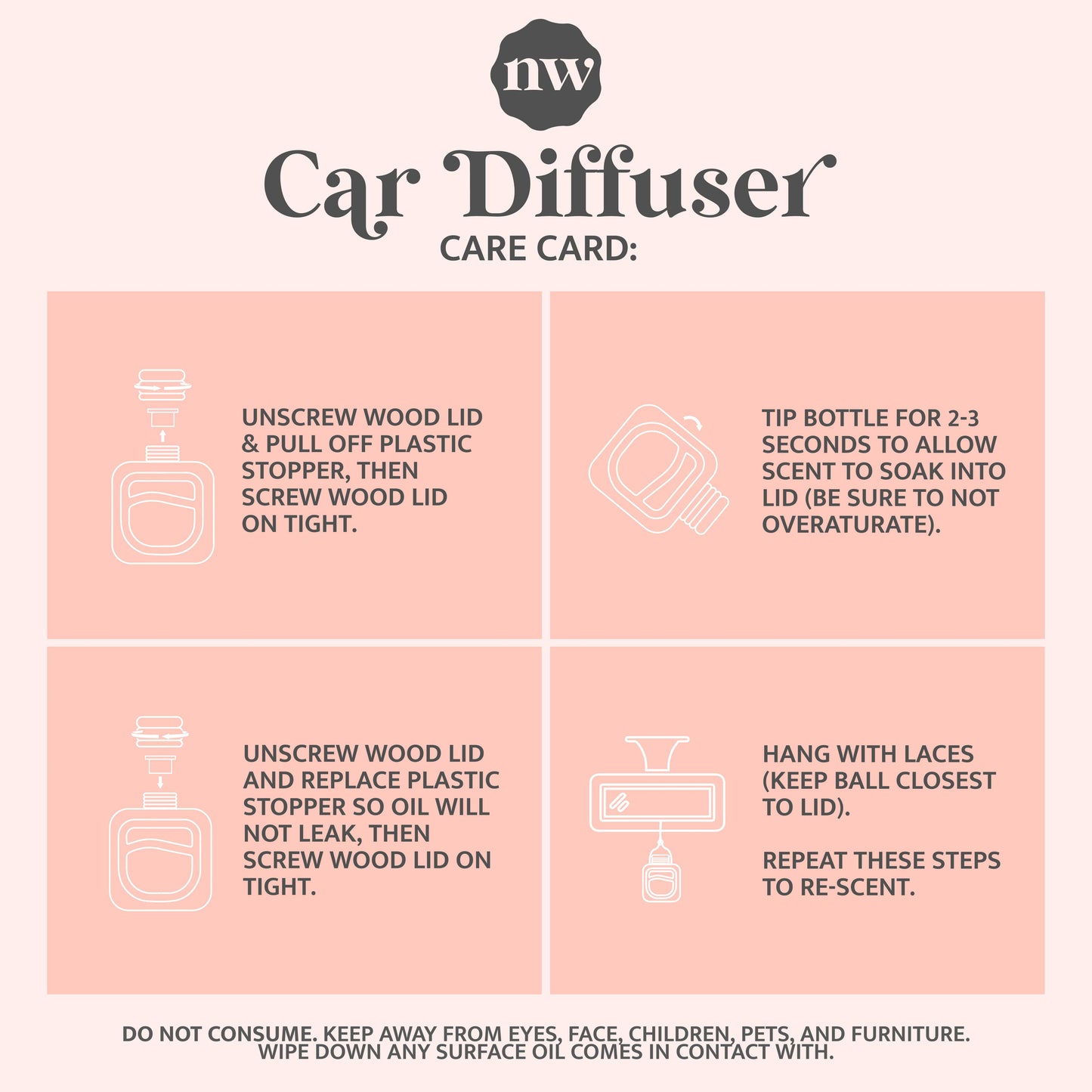 Car Diffusers | Core Scents: Individual Mylar Bag / Pink Sugar