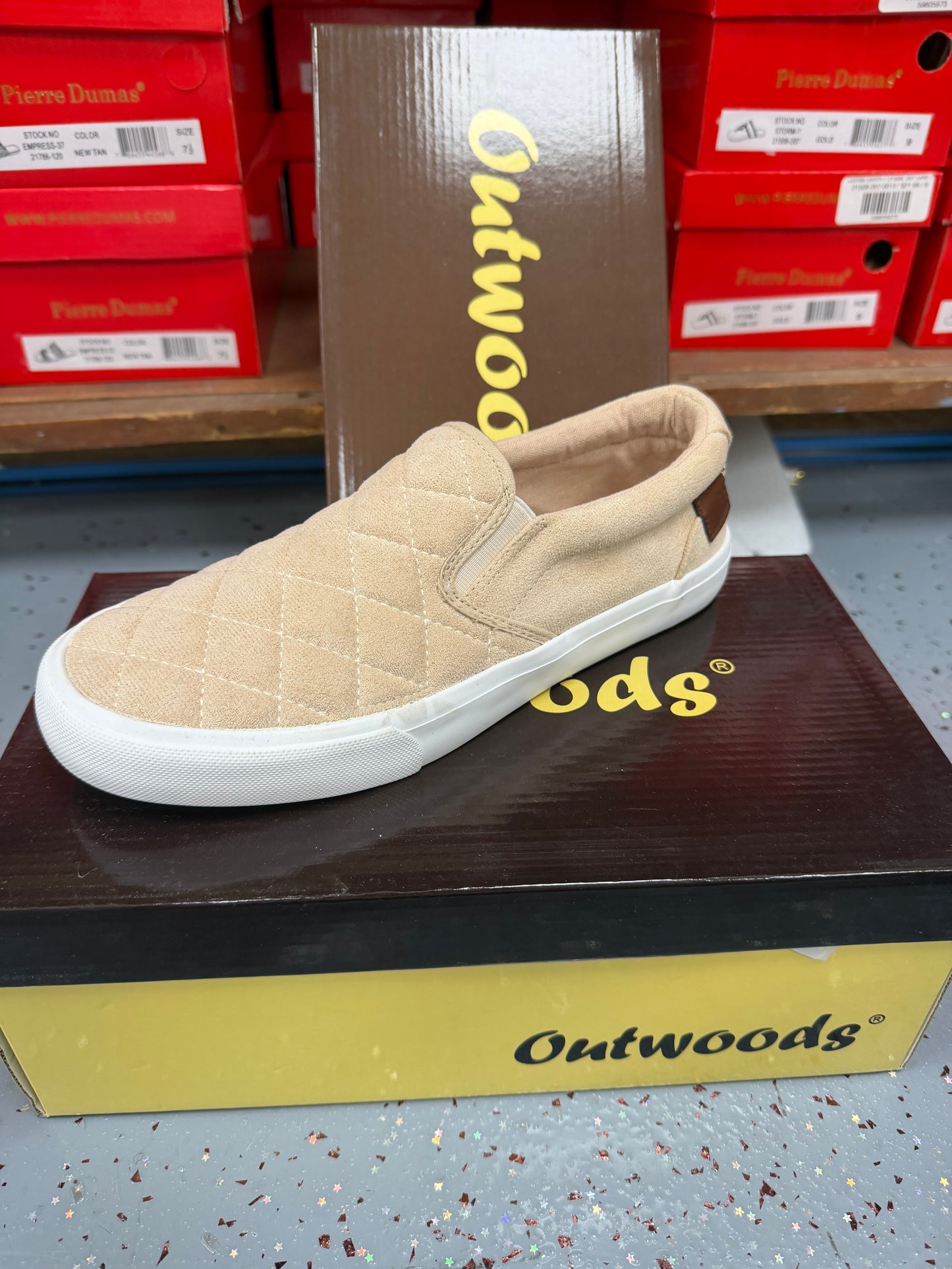 Quilted Nude Slip Ons