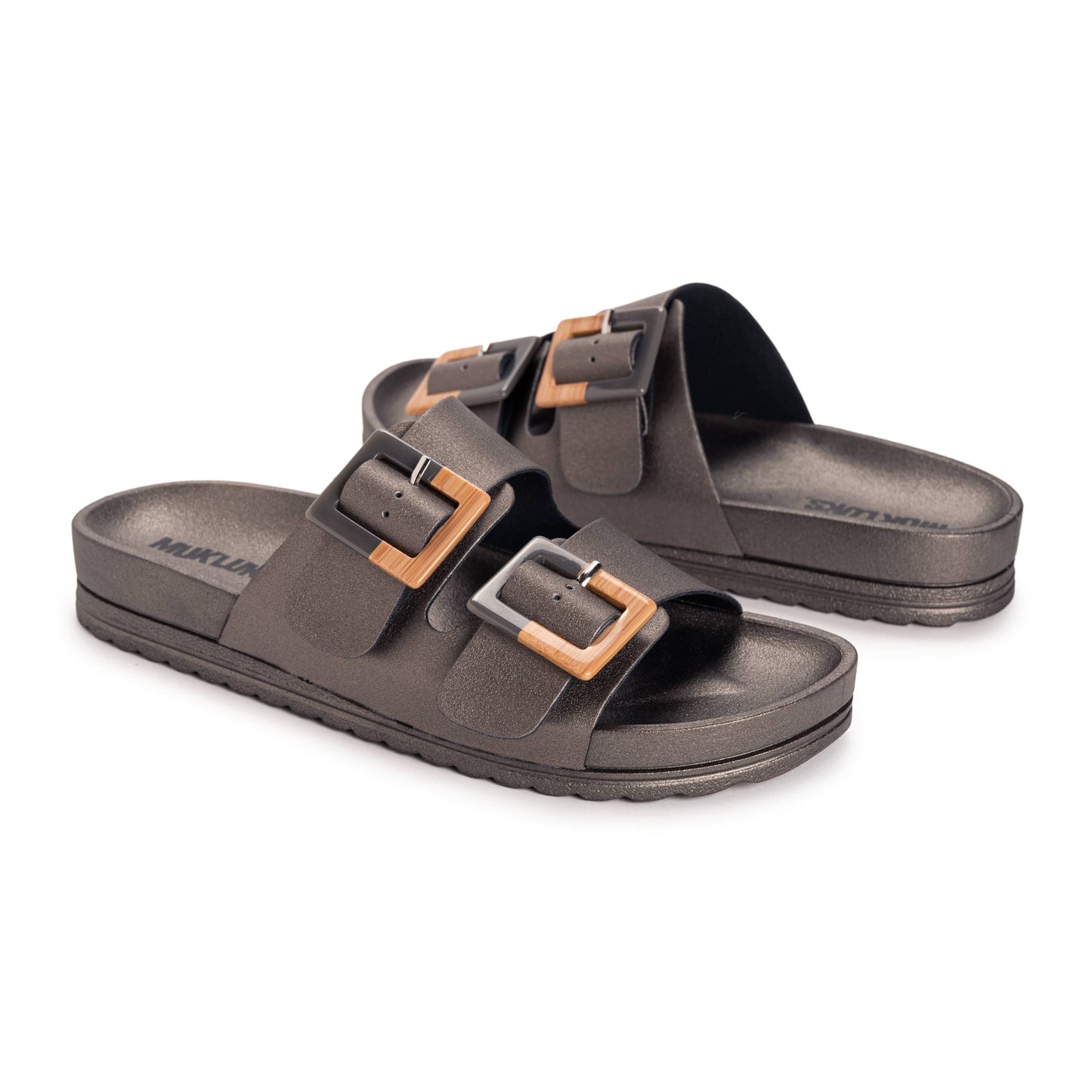 Muk Luks Women's Grand Cayman Sandal: Pewter