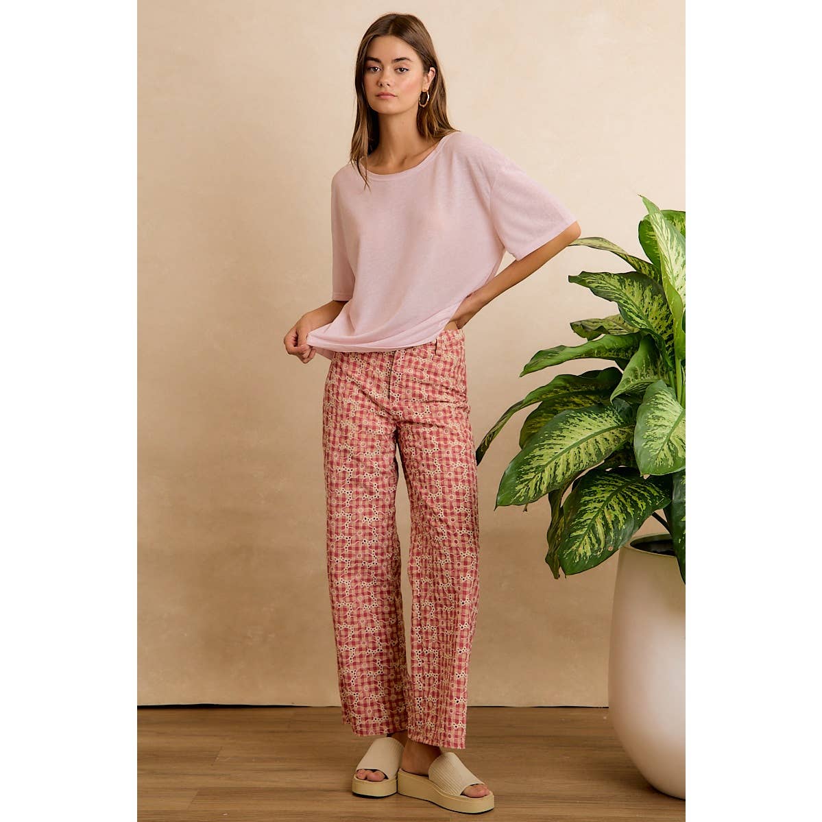SOLID JERSEY RELAXED FIT SHORT SLEEVES POCKET TOP: LATTE / L