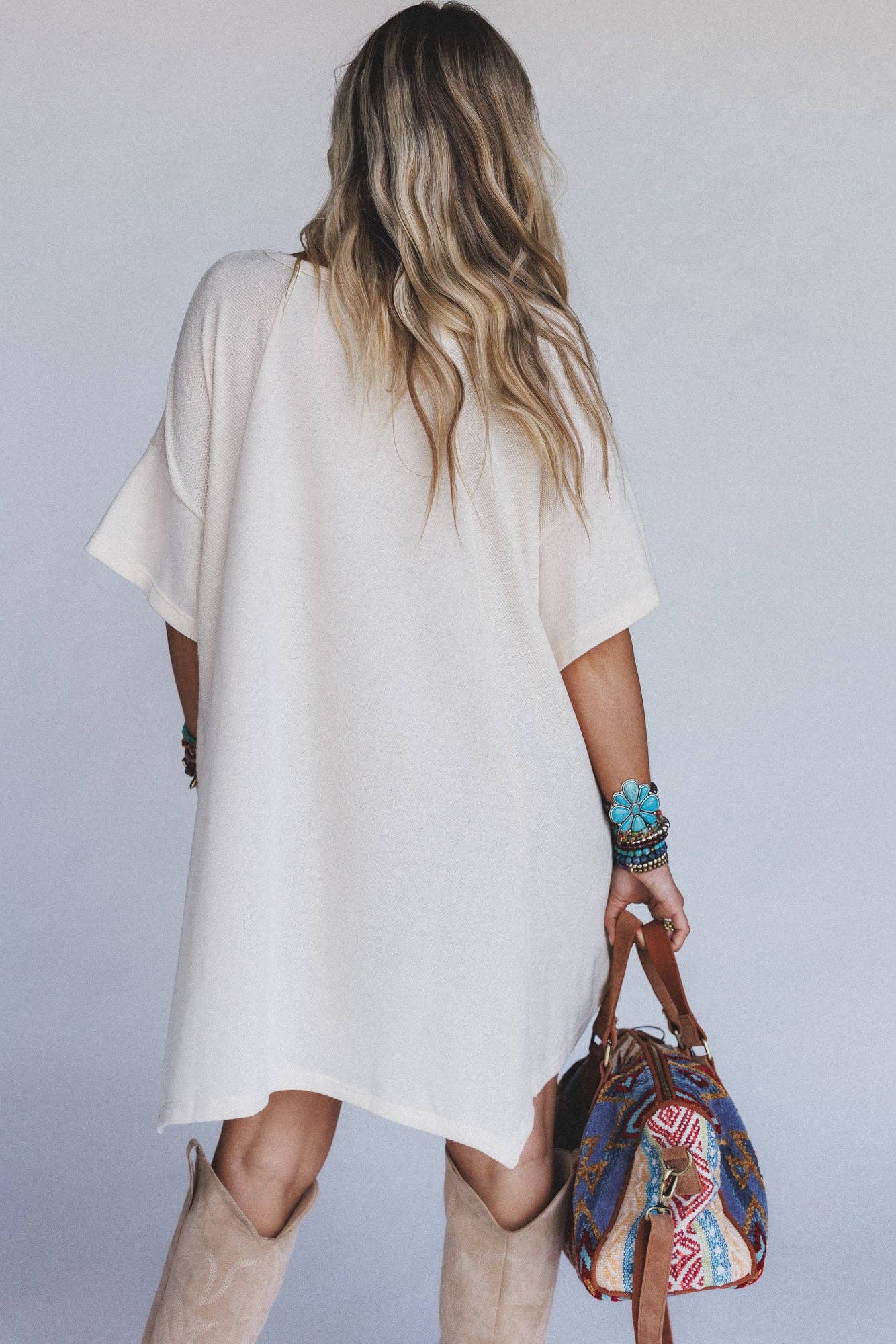 Meadowlight Tunic Dress - Cream: Cream