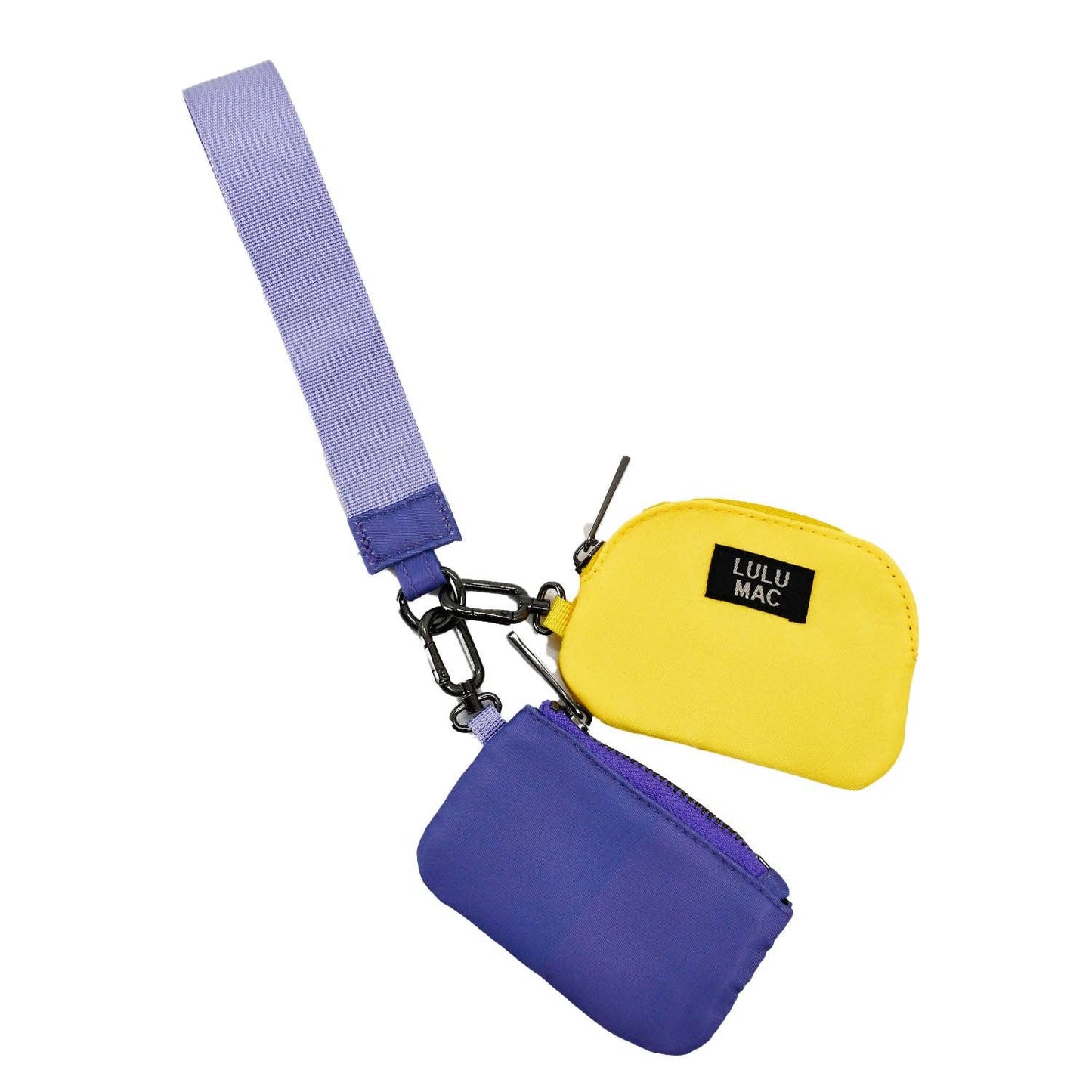 PRE_ORDER_Purple/Yellow Lulu Mac Double Pouch Wristlets
