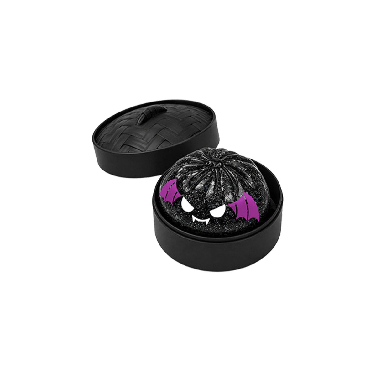 Halloween Steamed Bun with Steamer Basket Squishy Toy: Purple