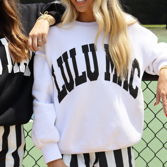 Lulu Mac Sweatshirt White/Black - Puff: White/Black