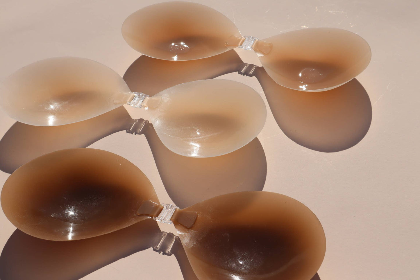 Silicone Stick On Bra: Light Tint / B