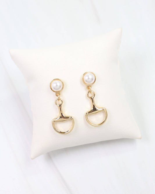 Davis Horsebit Earring Gold: Pre Order