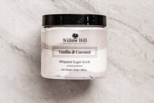 Vanilla & Coconut Whipped Sugar Scrub: 10 oz
