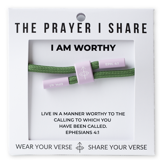 I AM WORTHY Bracelet, Christian Cord Bracelet