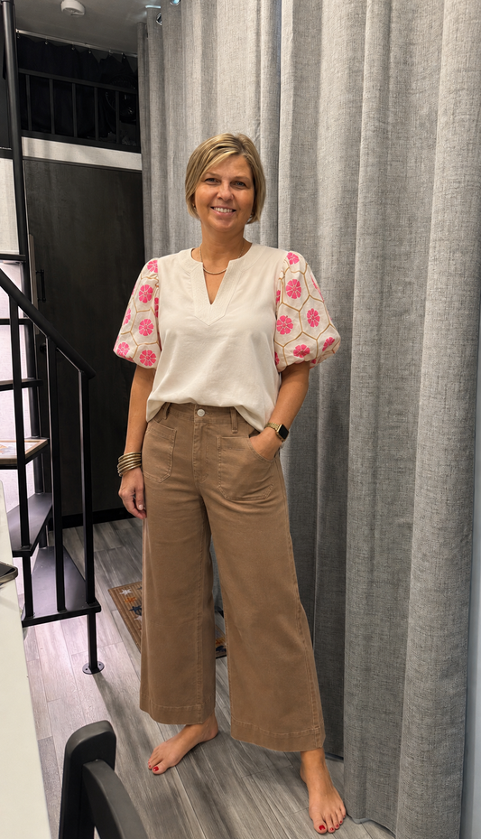 Autumn Romance Embroidered Blouse