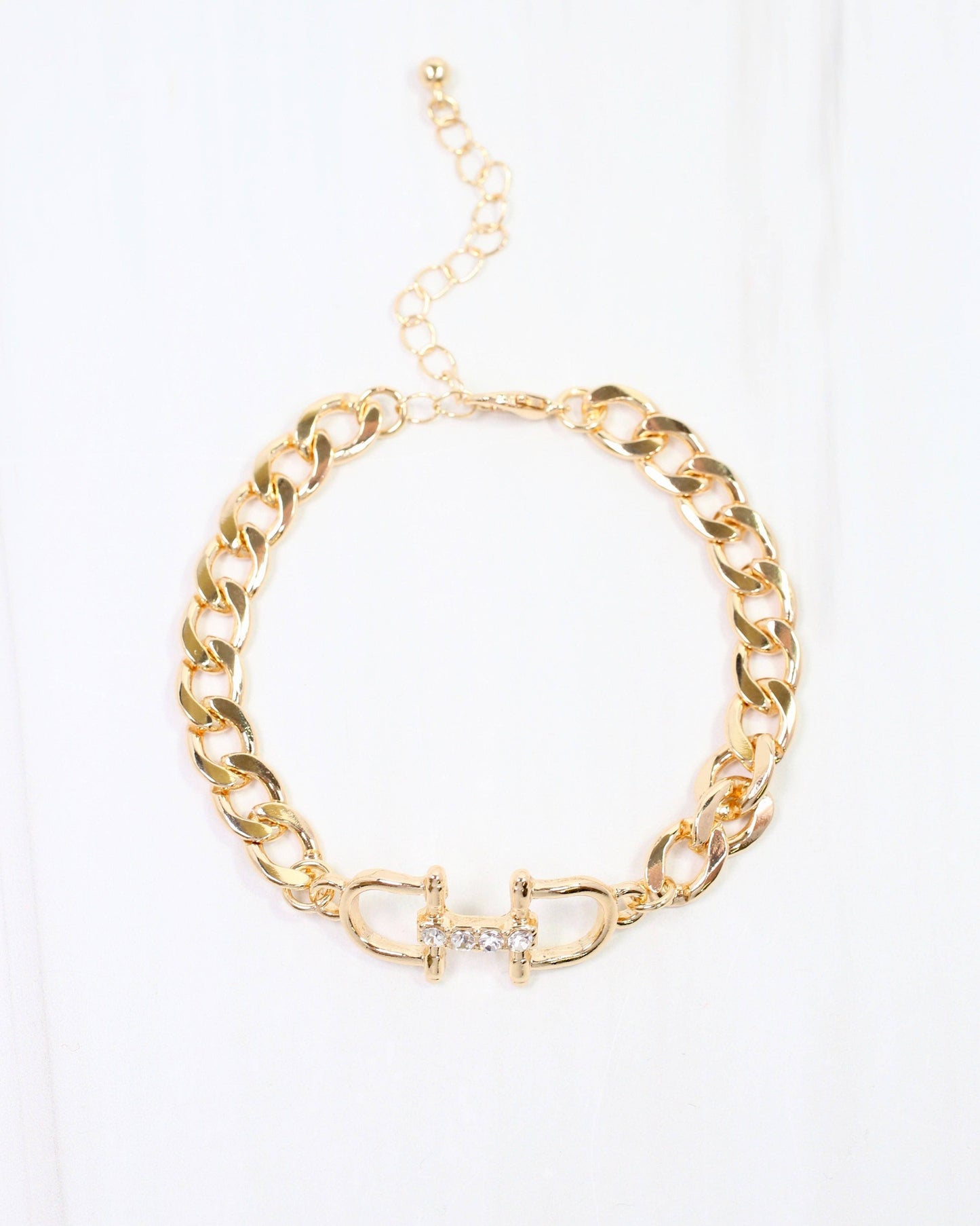 Olivia Double Horsebit Bracelet Gold: Pre Order