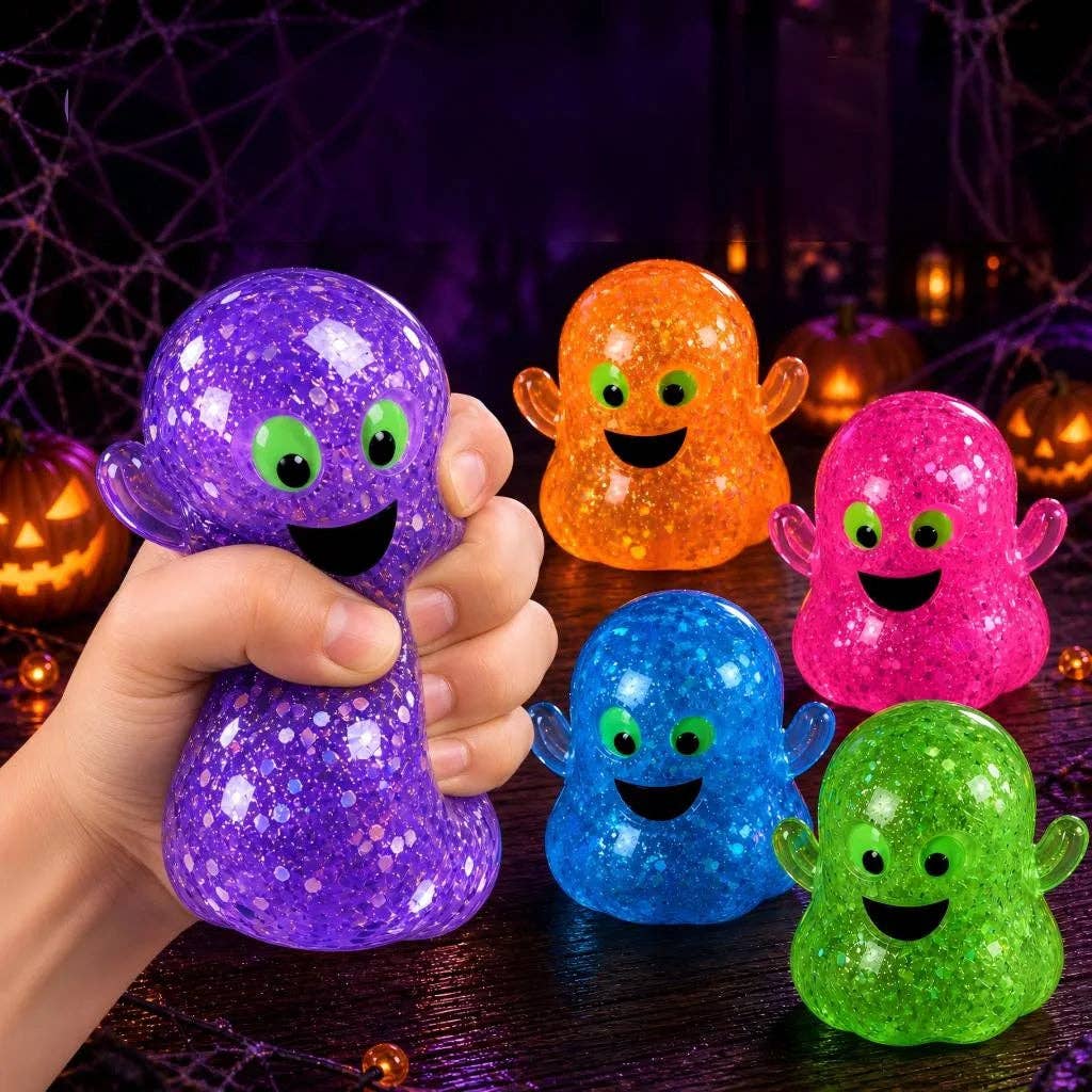 Halloween Ghost Pumpkin Stress Relief Squeeze Toy: Purple Pumpkin Head Pinch