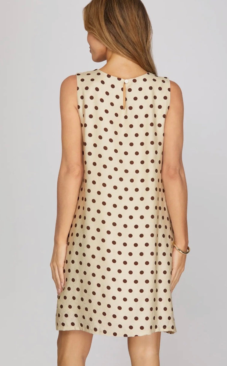 Brown Polka Dress