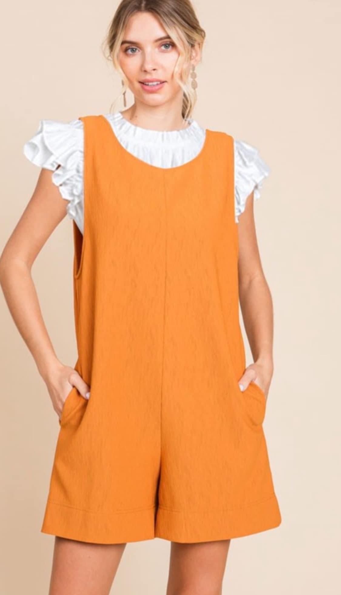 Orange Jodifl Romper