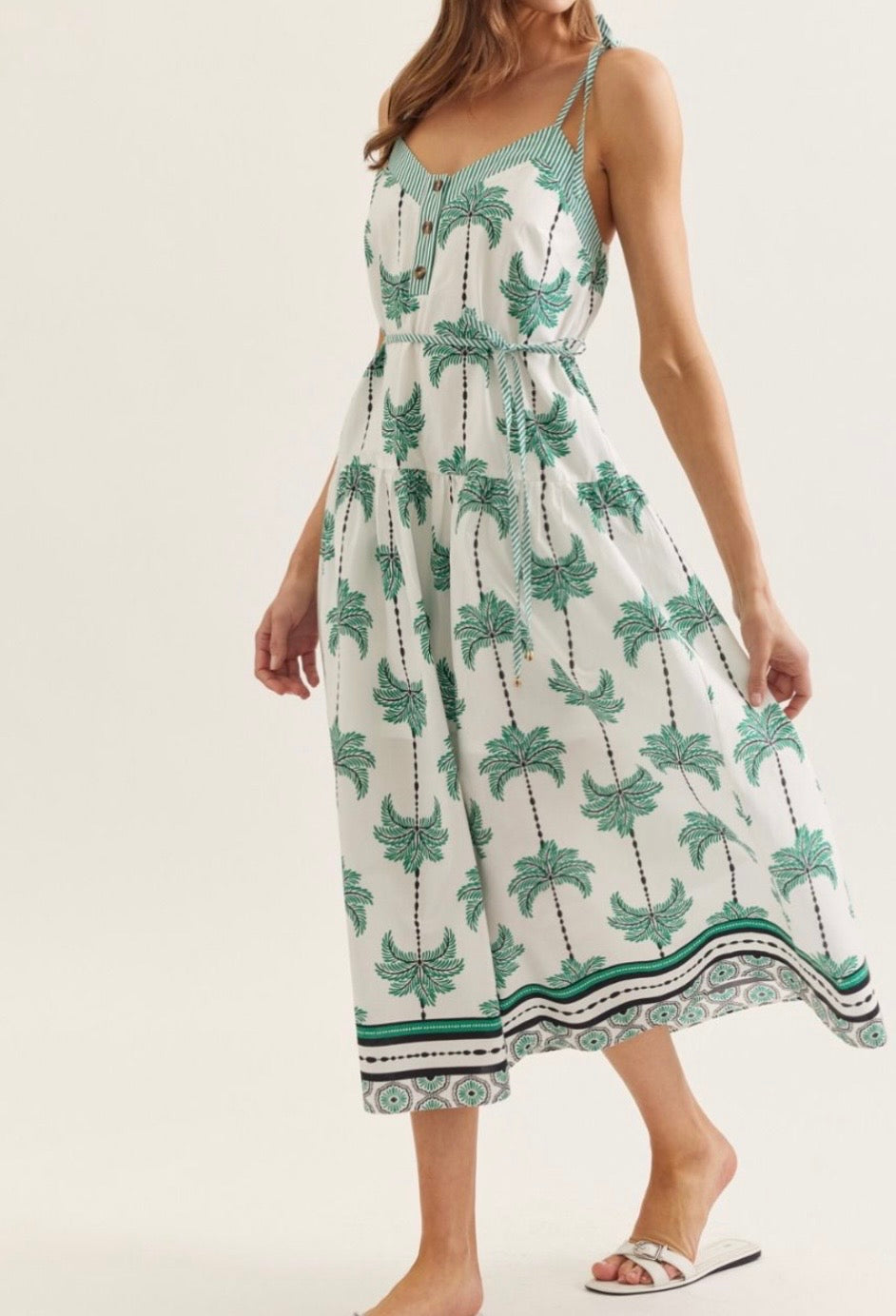 Palm Paradise Midi Dress 🌴