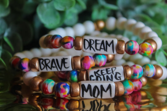 White and Colorful Audra Style Bracelets