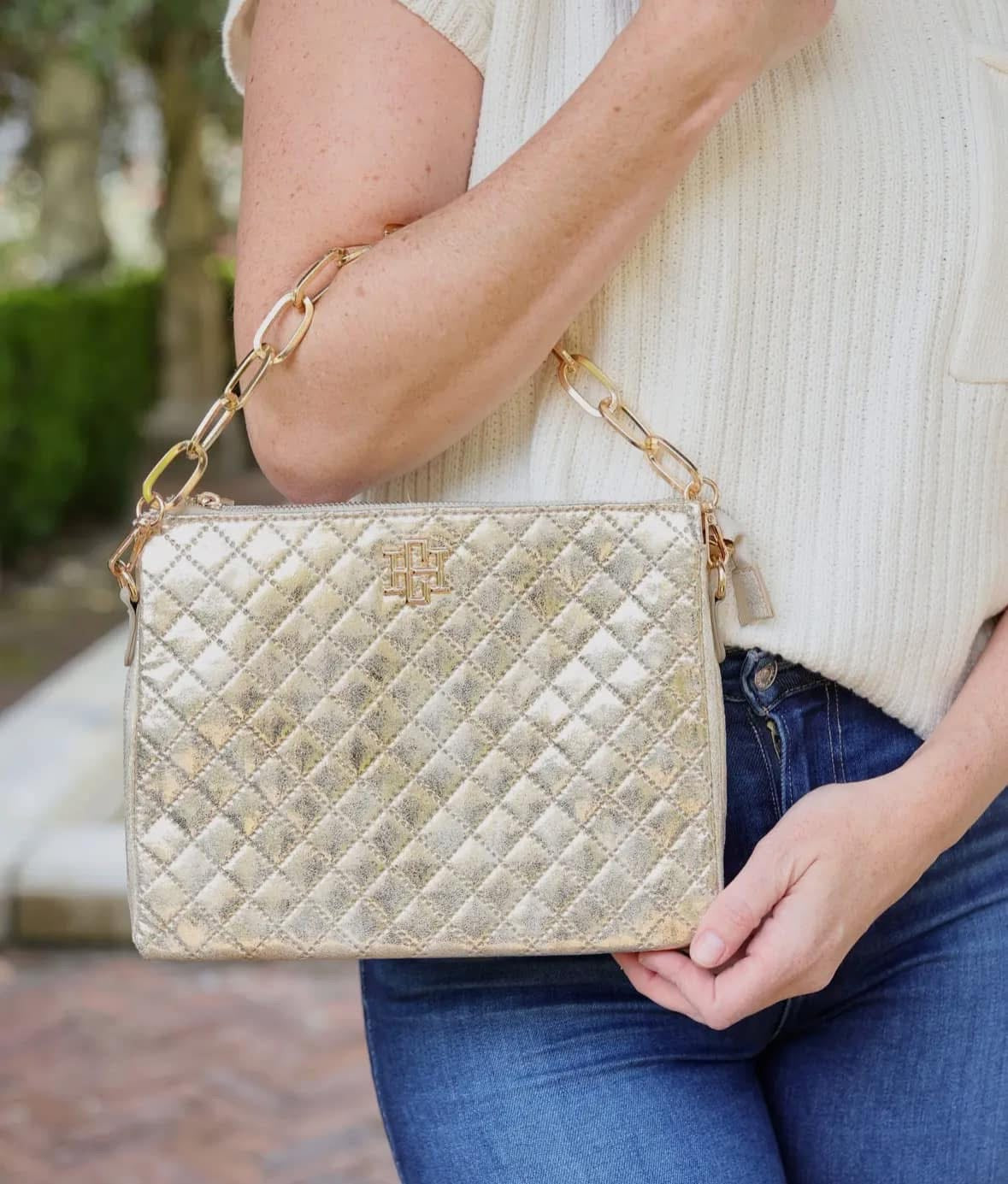 Caroline Hill Champagne Ariana Crossbody