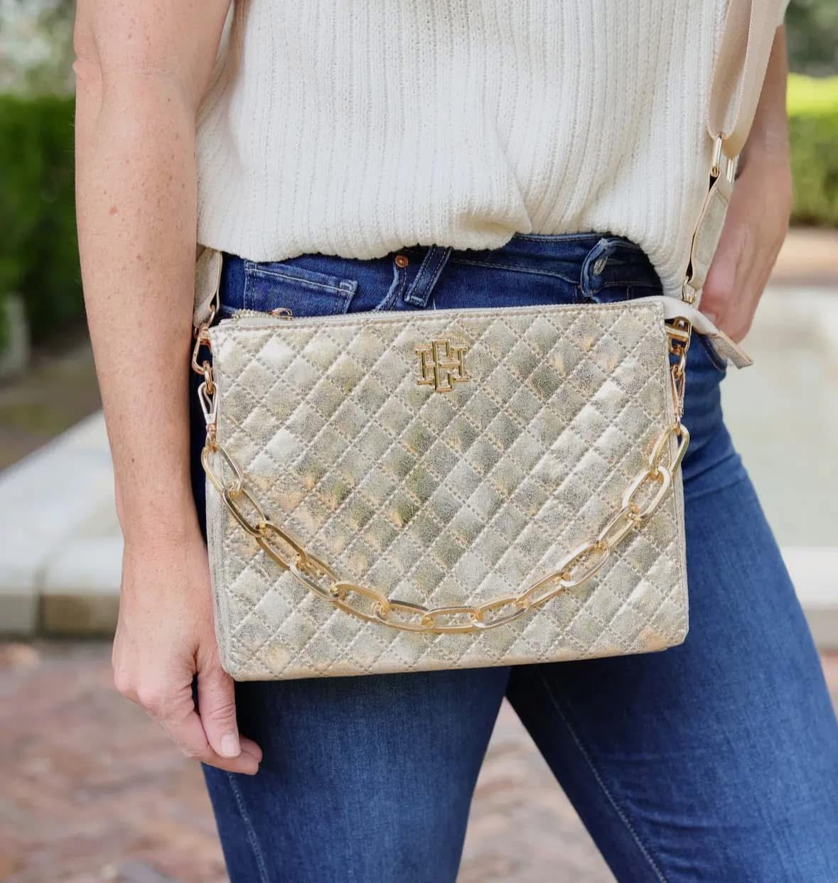 Caroline Hill Champagne Ariana Crossbody
