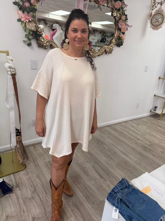 Meadowlight Tunic Dress - Cream: Cream