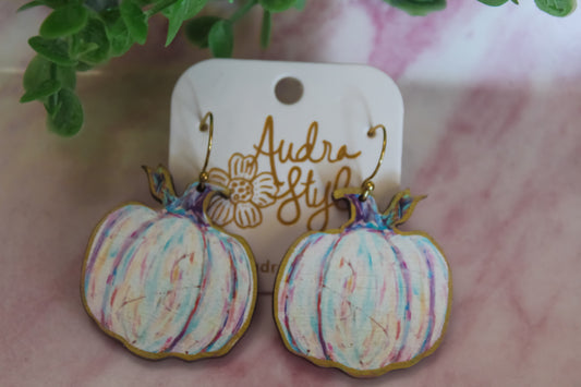 Audra Style Pumpkin Hoops