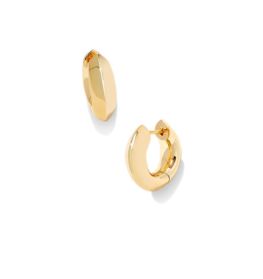 Kendra Scott Mikki Metal Huggie Earrings – Polished Gold