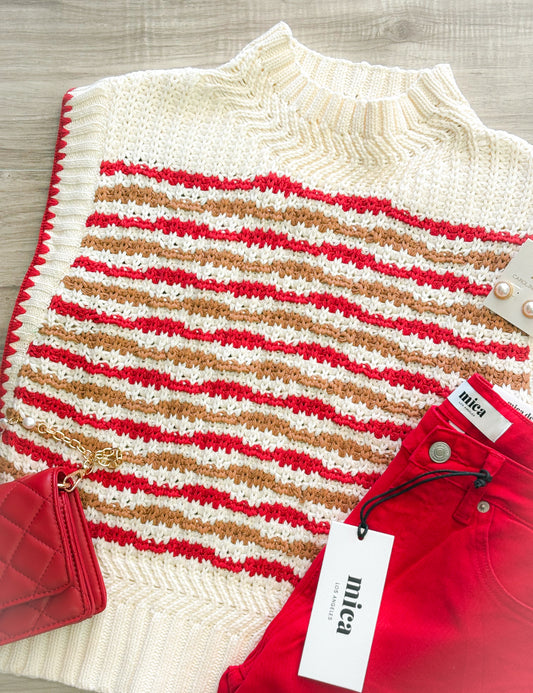 Red Striped Sweater