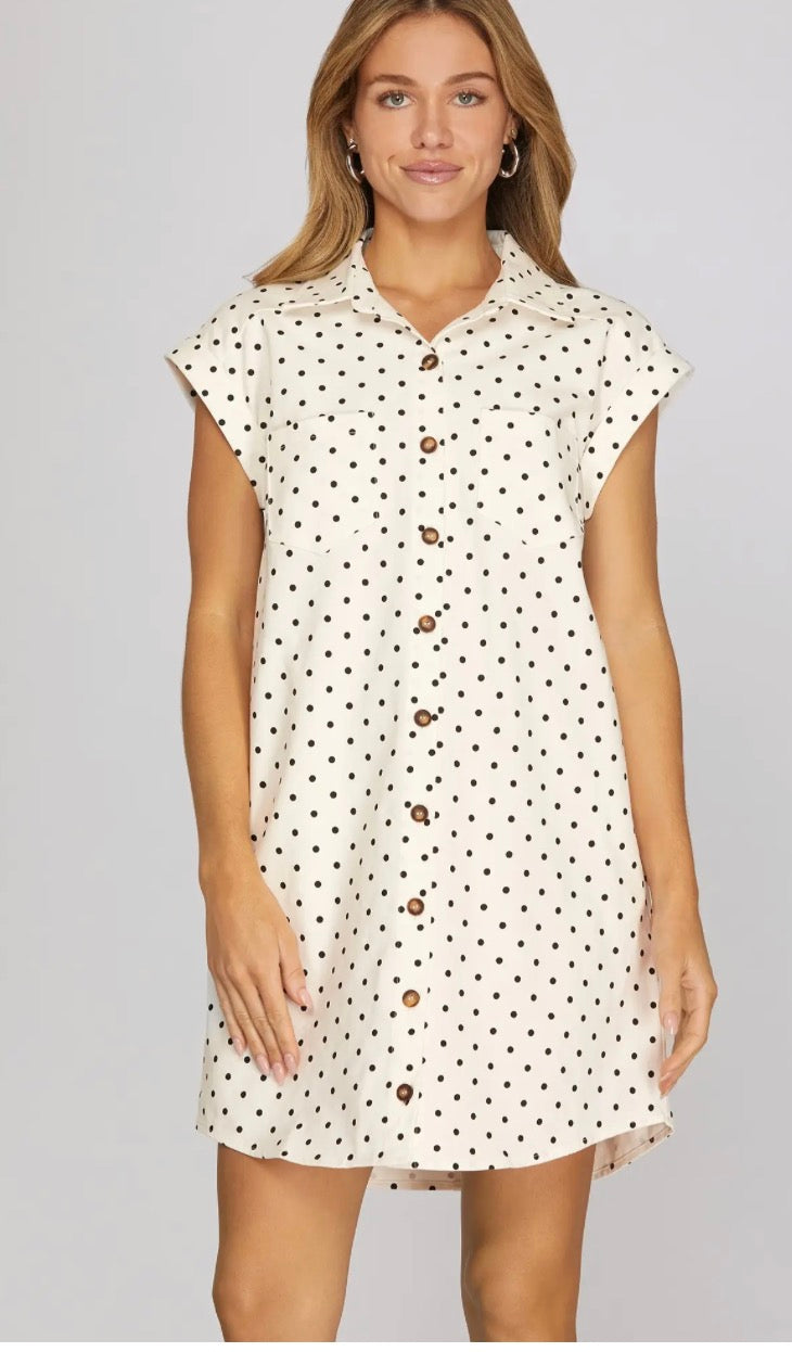She&Sky White Polka Dot